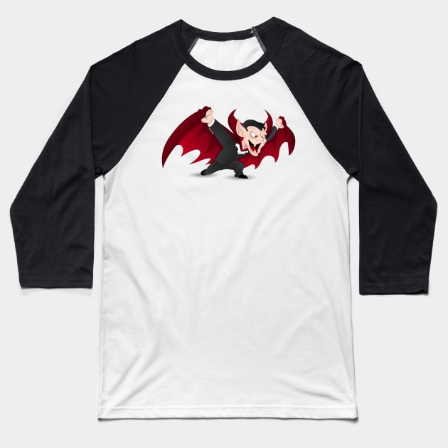 Halloween Fun... Count Dracula Baseball T-Shirt by designsbycreation